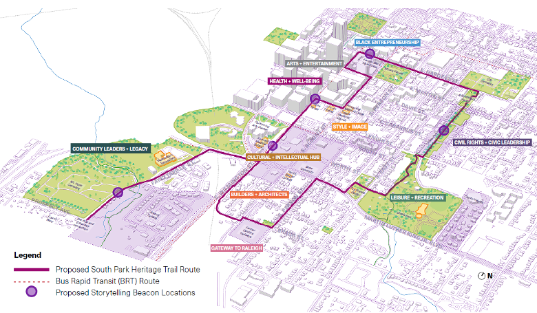 South Park Heritage Trail Route Map